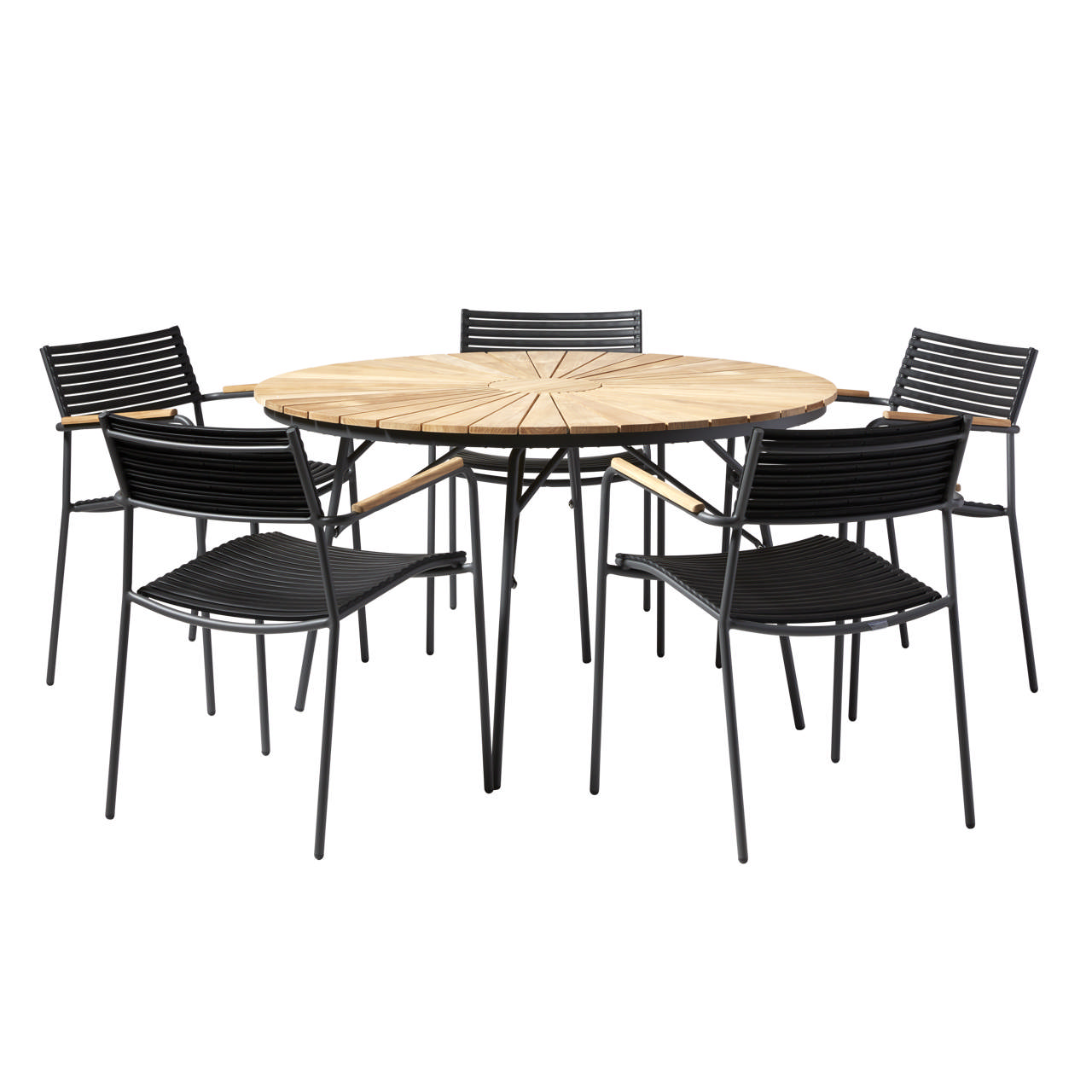 Ellen/Mood Air Sæt, 1 bord +5 stole