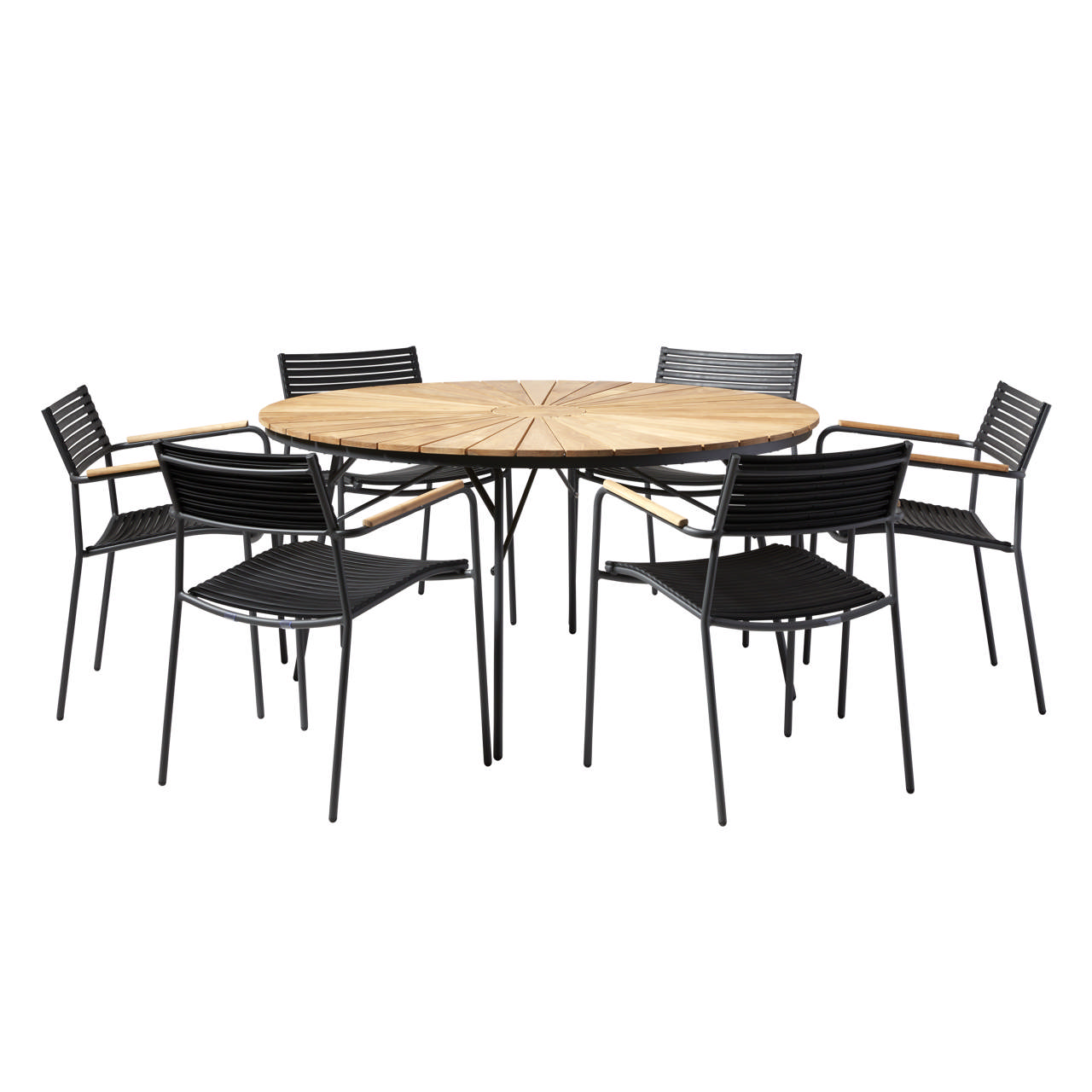 Ellen/Mood Air Sæt, 1 bord +6 stole