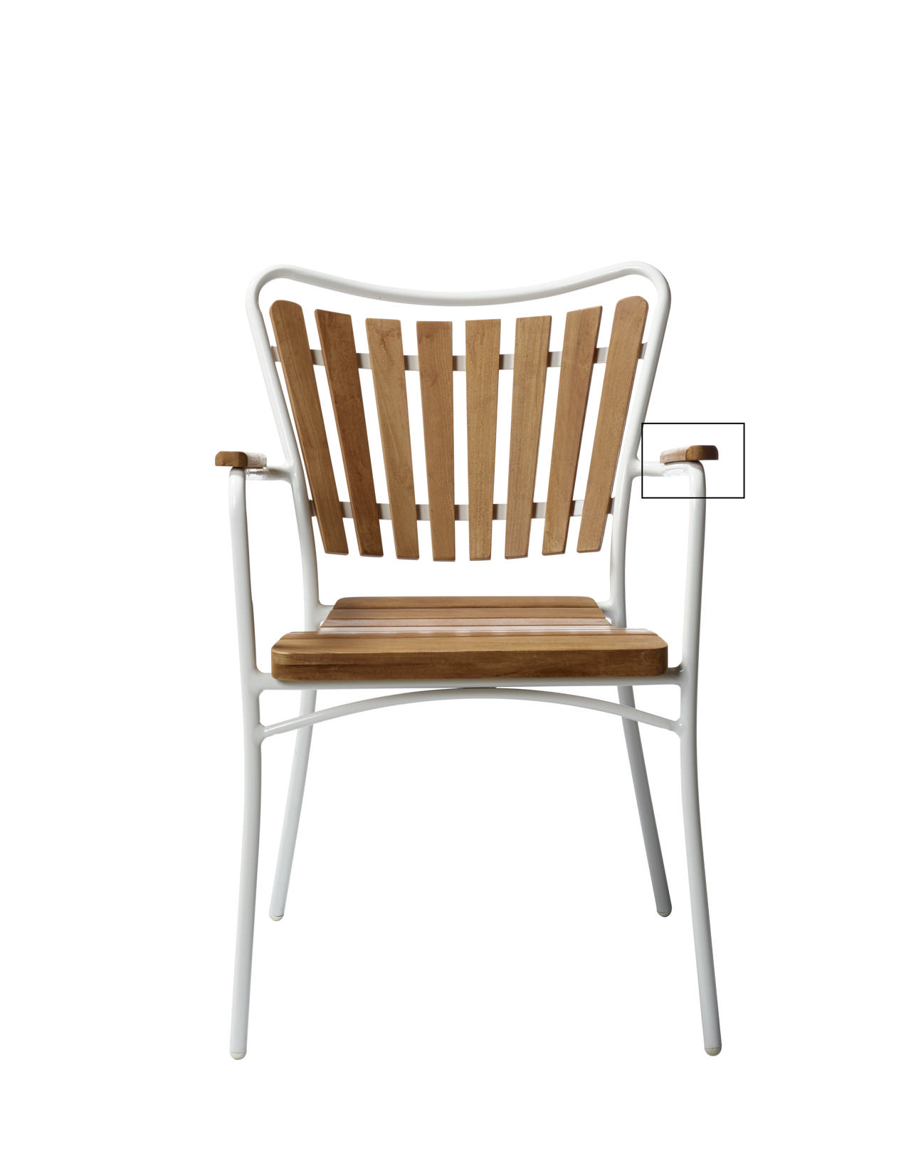 Venstre armlæn til Kerteminde stol, teak