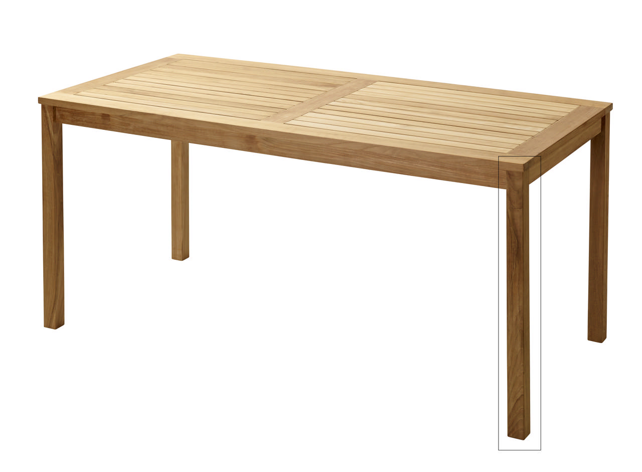 Ben til Rosenborg bord, teak