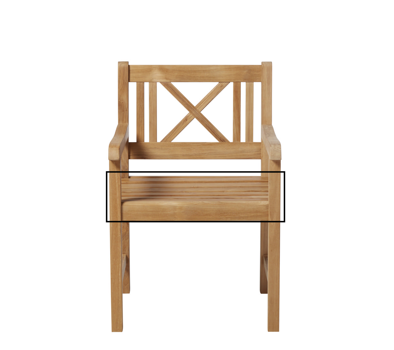 Sæde til Rosenborg stol teak